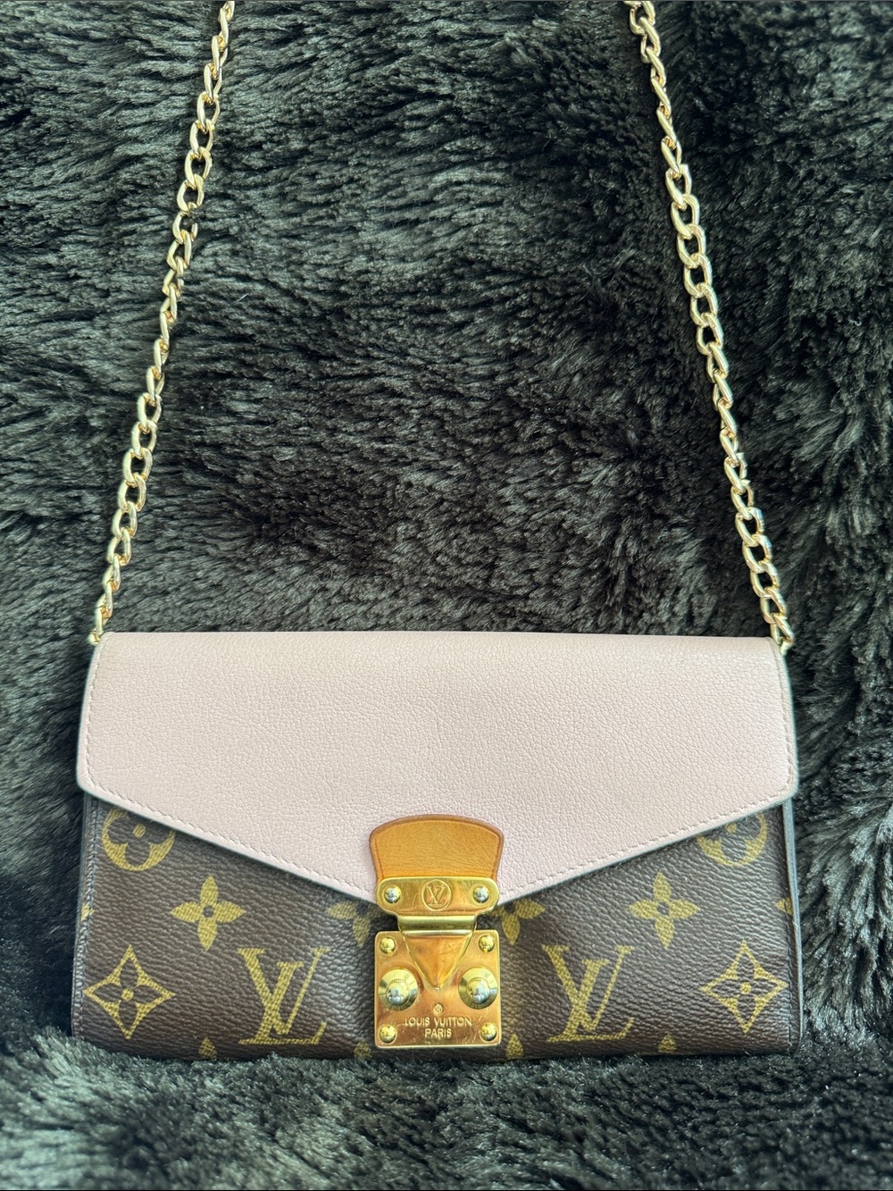 Rare Louis Vuitton Pink Pallas Leather & Monogram Wallet